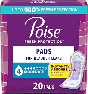 Poise Incontinence Pads for Women, 4 Drop, 20 ct