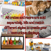 1:2 Gastro Serving and Display Crate by Tablecraft – Half Size | 12.7 by 10.3, Wood, Model CRATE12