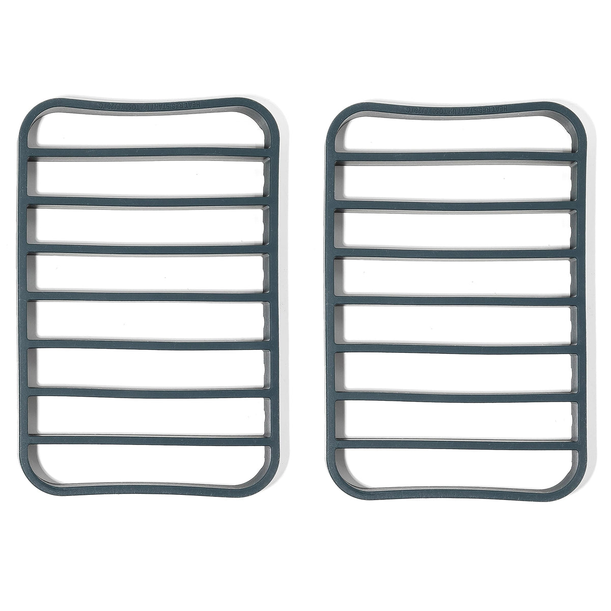 The Silicone Kitchen Roasting Rack Set, Silicone, 7 x 10.75 Inch, Vintage Navy