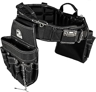Gatorback B240 Professional Electrician Tool Belt Combo, Small | Patented Ventilated Back Support System With Memory Foam, 27 Pockets & Slots, and Heavy-Duty Contractor-Grade Construction.