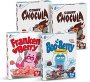 General Mills Cereal Monsters Cereal 4 Count (Franken Berry, Boo Berry, Count Chocula, Cereal) 40 Oz