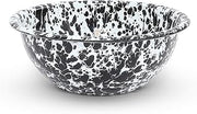 Crow Canyon Home Enamelware Cereal Bowl, 20 ounce, Black/White Splatter (Set of 4)