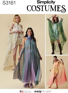 Simplicity S3161 Women's Light Sheer Cape Sewing Pattern, Sizes XS-XL