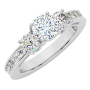 Platinum 1.8 CTW Round Cut Channel Set 3 Three Stone Diamond Engagement Ring by Houston Diamond District – Model F#41 PLT S#9.5 RI5446W-6.96