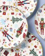 Lenox Nutcracker Ballet Appetizer Plates, Porcelain Set of 4, Multicolor