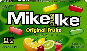 Mike and Ike Candy, Original Fruits, 4.25oz Theater Box, Pack of 12