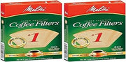 Melitta 620122#1 40 Count Natural Brown Cone Coffee Filters, Brown (Pack of 2)