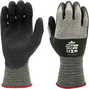 SHOWA MFT Pro 344 Microfiber Work Gloves with Natural Rubber Palm Coating, Lightweight Breathable Mechanics Glove, High Dexterity for Precision & Assembly, Green, Large, 1 Pair