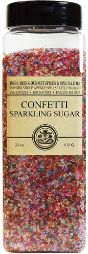 Rainbow Large Grain Sparkling Sugar by India Tree – 33 Ounce (Pack of 1), Rainbow