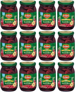 Del Monte HARVEST SELECTS Crinkle Cut Pickled Beets, Ready to Eat Pickled Beets, 12 Pack, 16 oz Jar