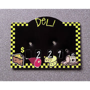 Dial Tag with Deli Graphic Plastic - 3" H x 4" L by HUBERT – 3 x 4 inch, Plastic, Black, Model B2460005