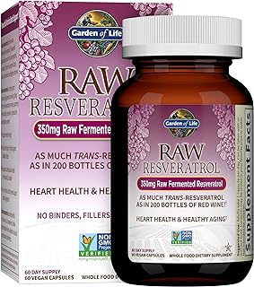 Garden of Life Raw Resveratrol with Probiotics, Antioxidant Support, 60ct