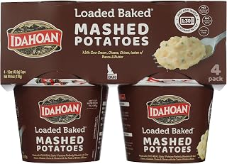 Idahoan Loaded Baked Mashed Potatoes Cups, 4 Count