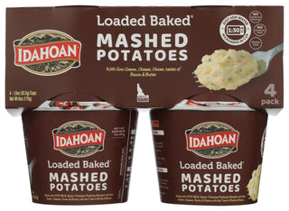 Loaded Baked Instant Mashed Potato Cups | 1.5oz - Pack of by Idahoan – Golden, Pack of 4