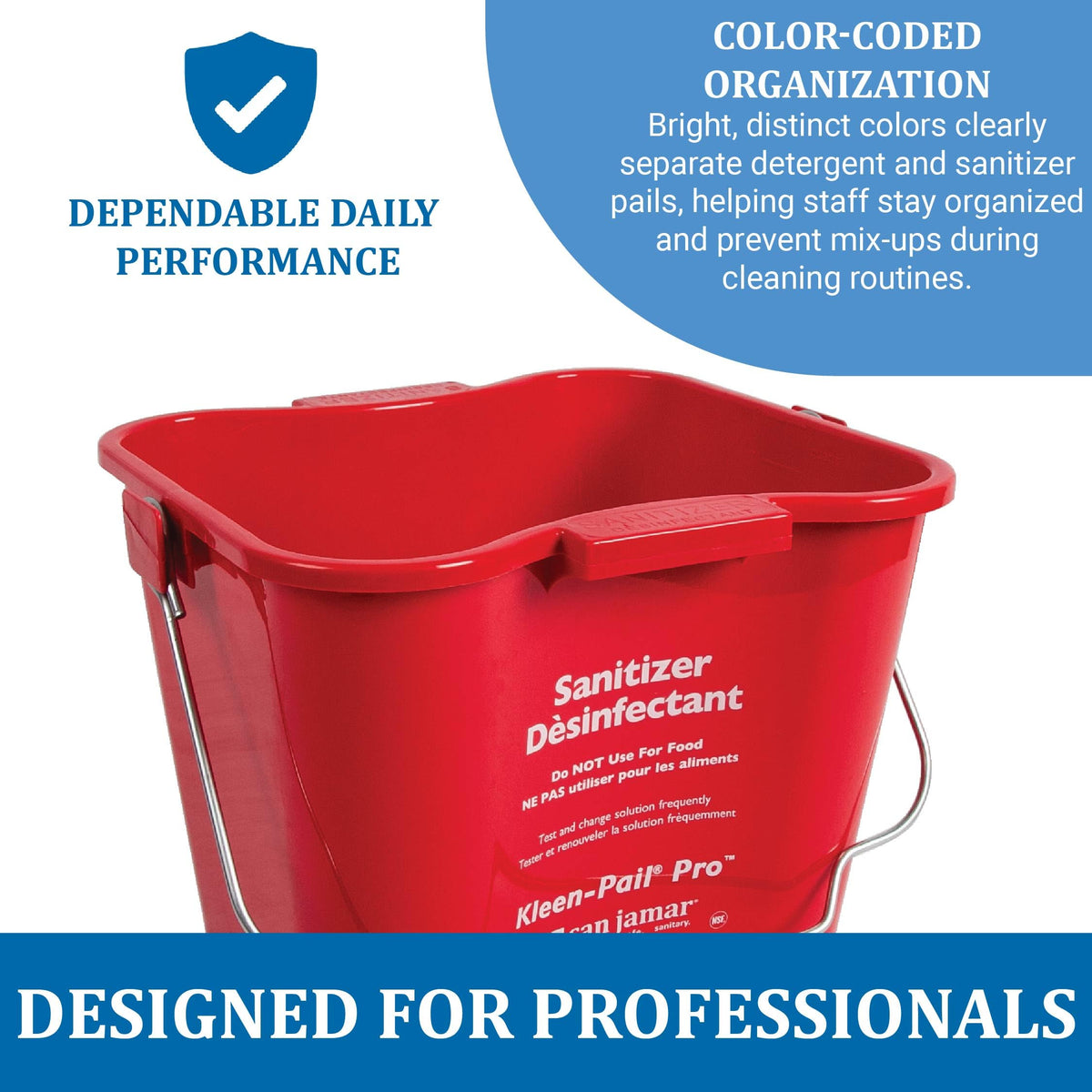 San Jamar 6 Quarts / Red / 1 Pails
