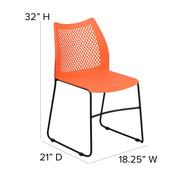 Flash Furniture Orange / Set of 1 / Contemporary Stacking Chairs
