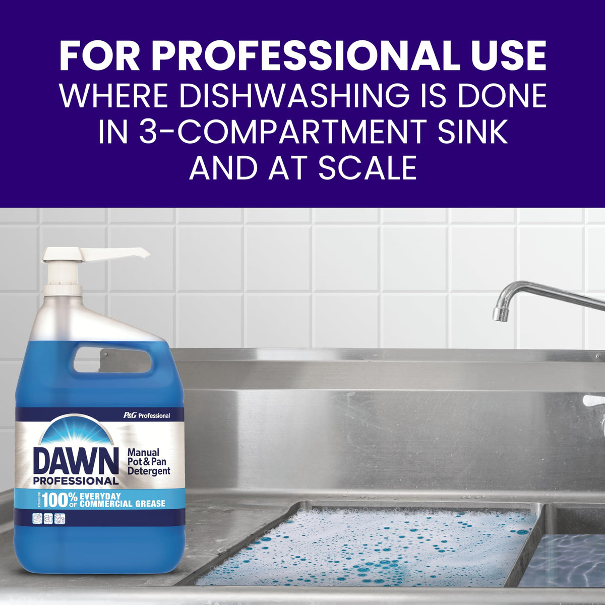 P&G PROFESSIONAL Blue / 128 Fl Oz (Pack of 2) / 1 Dish Soap