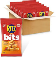 Ritz Bits Spicy Queso Cheese Sandwich Crackers, Bulk Lunch Snacks, 12 Bags