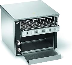 Vollrath CT2-120350 Horizontal Conveyor Toaster, Stainless Steel, 120V, 10.5" Wide Conveyor, 350 Slices/Hour Capacity, Variable-Speed Control, Quartz Heating, 1.5" Product Opening