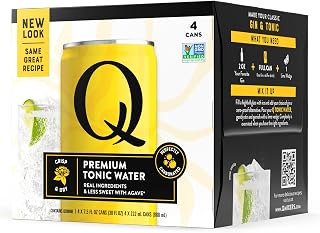 Q MIXERS Light Tonic Water, 7.5 Fluid Ounces, 4 Pack