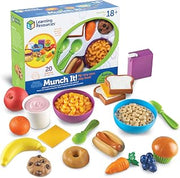 Learning Resources New Sprouts Munch It Food Set - Play Kitchen Accessories, Pretend Toys, Pretend Play Food Toys, Kids Kitchen Set, Grocery Playset, Toddler Learning Toys, Montessori Cooking