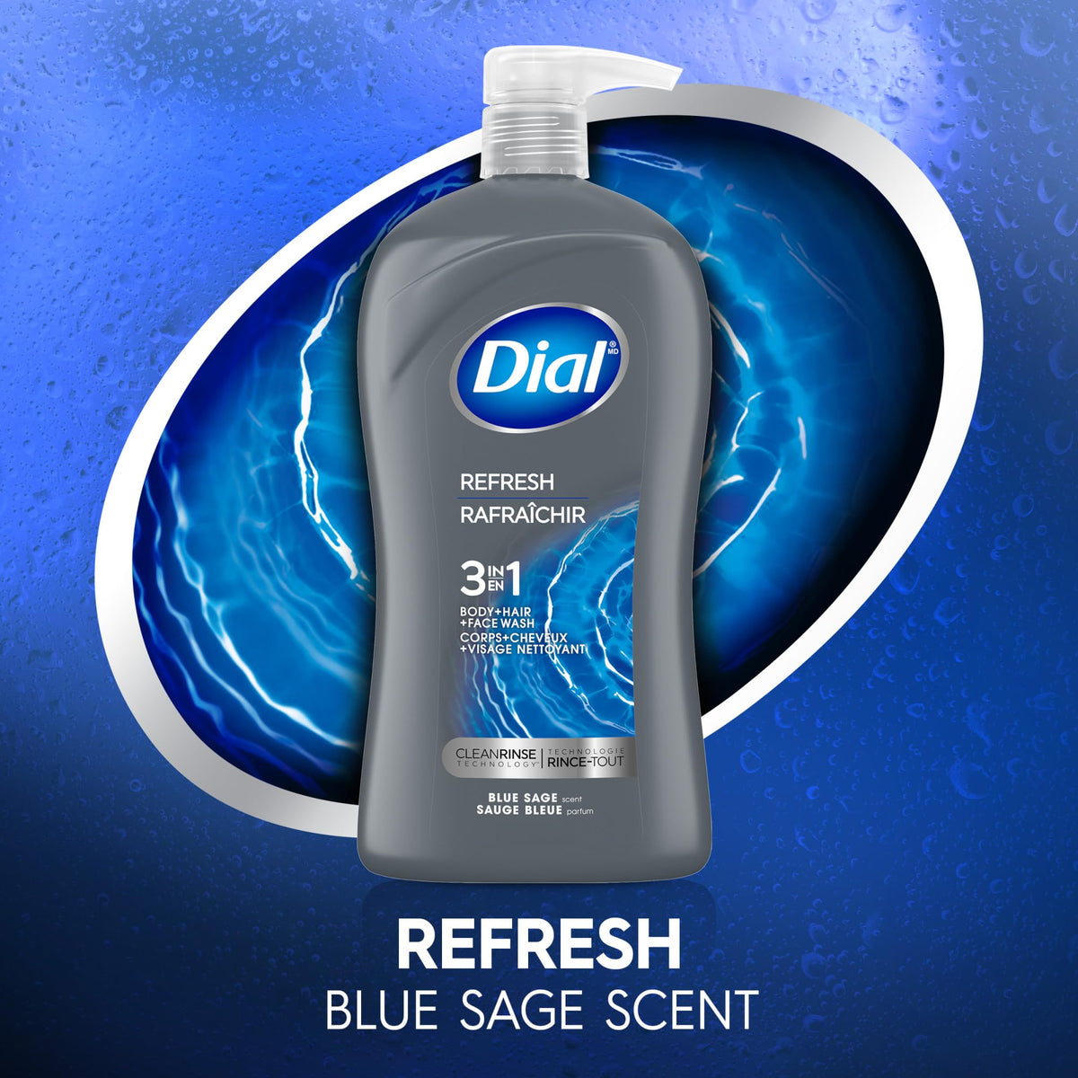 Men 3 in 1 Body by Dial – 32 Fl Oz (Pack of 1), black