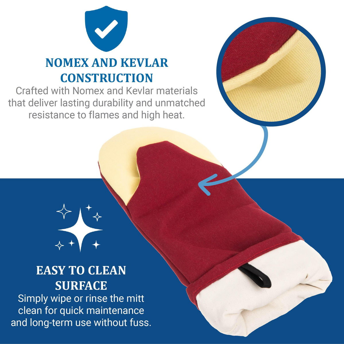 San Jamar 17" / Puppet / Red Oven Mitts