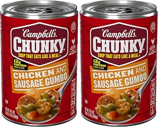 Campbell's Campbell’s Chunky Soup, Chicken and Sausage Gumbo, 16.1 oz Can (Pack of 2)