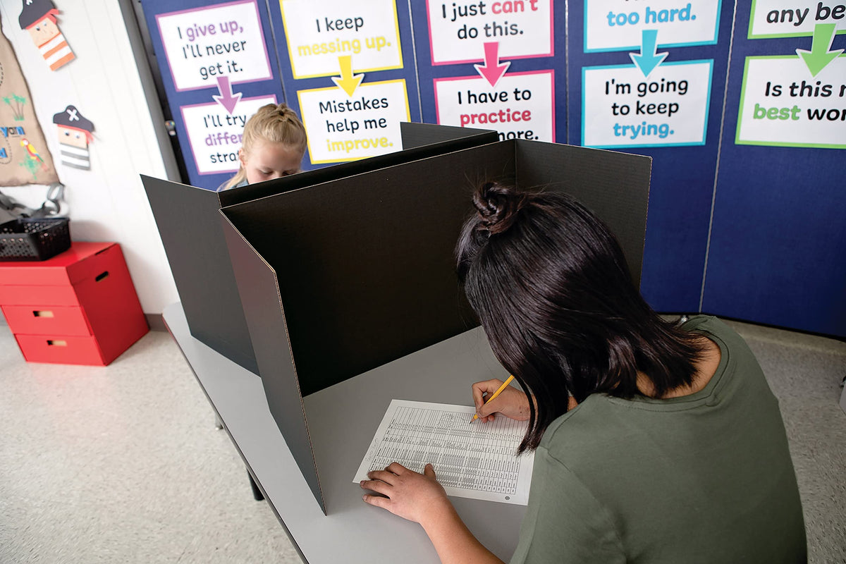 Corporation 3791 Privacy Board by Pacon – 16"W x 1.1"H, Corrugate, Black, Model PAC3791
