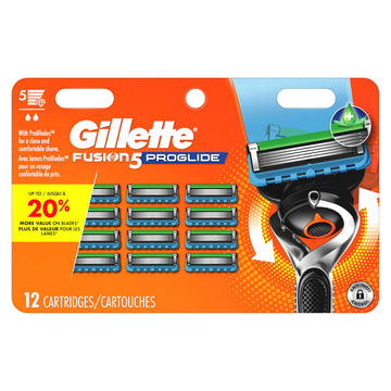 Fusion5 ProGlide Razor for Men by Gillette – 12 Count (Pack of 1), Plastic, Blue, Model 47400649323