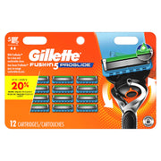 Gillette 12 Count (Pack of 1) / Blue / Fusion5 ProGlide Billboard Pack Cartridges