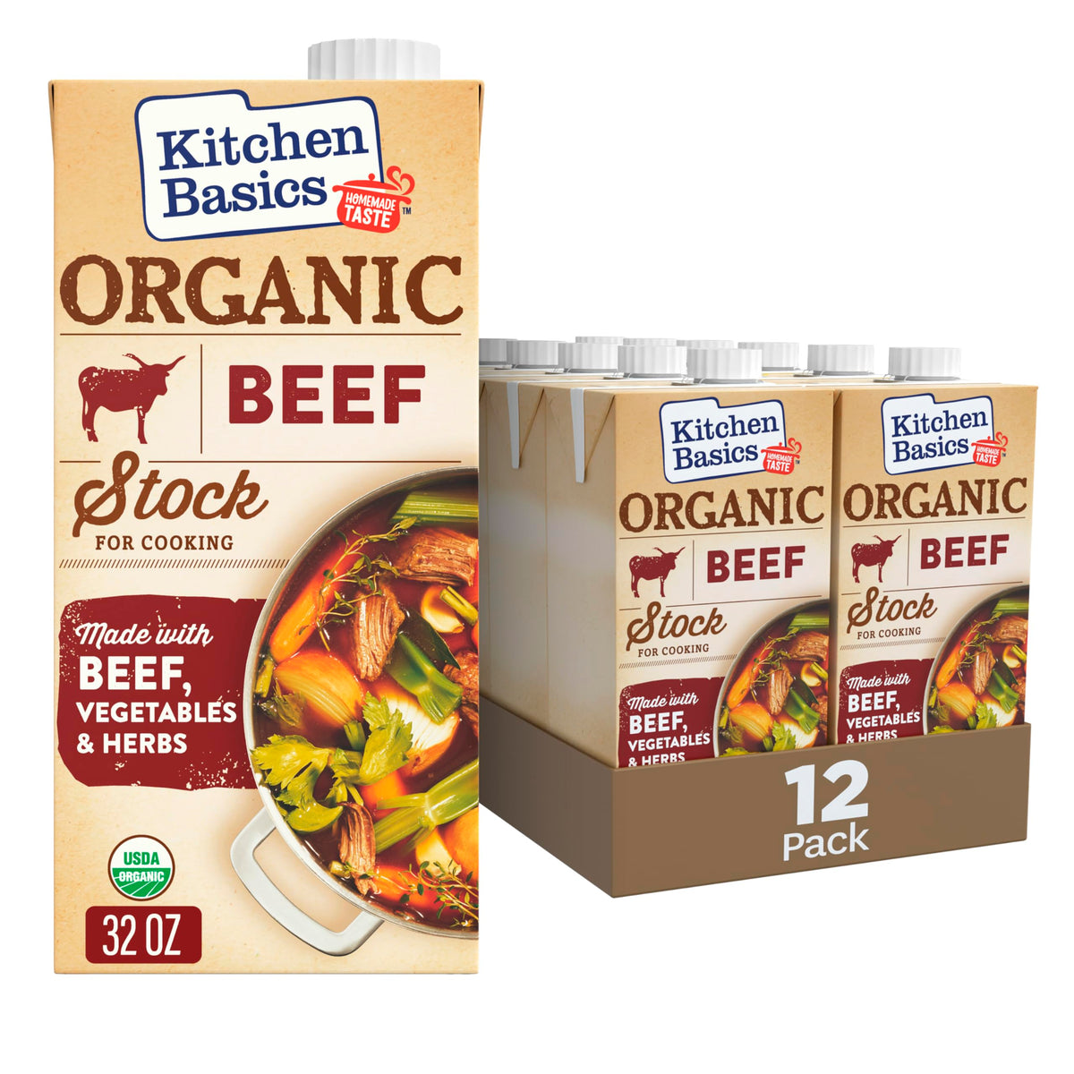 Kitchen Basics Beef / 32 Ounce (Pack of 12) / No Color Beef