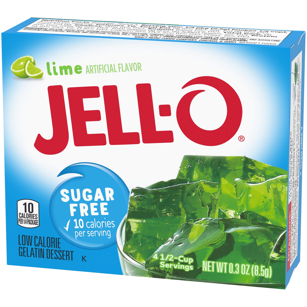 Lime Sugar-Free Gelatin Mix (0.3 oz Box) by Jell-O – 0.3 Ounce (Pack of 1)