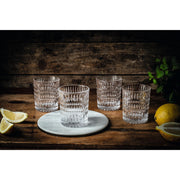 Ethno Crystal Tumblers by Nachtmann – 3.7" H x 3.2" L x 3.2" W, 0.294 liters, Crystal, Clear, Pack of 4