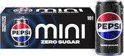 Pepsi Zero Sugar Mini Cans, 7.5 Oz (Pack of 10)