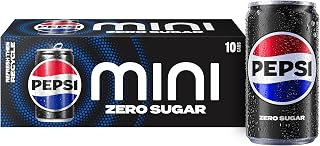 Pepsi Zero Sugar Mini Cans, 7.5 Oz (Pack of 10)