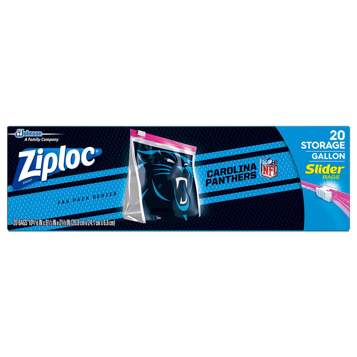 Ziploc Carolina Panthers / 20 Count (Pack of 1) / 20.0 gallons Categories