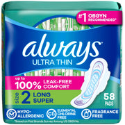 Always Size 2 / 58.0 / 58 count Sanitary Napkins