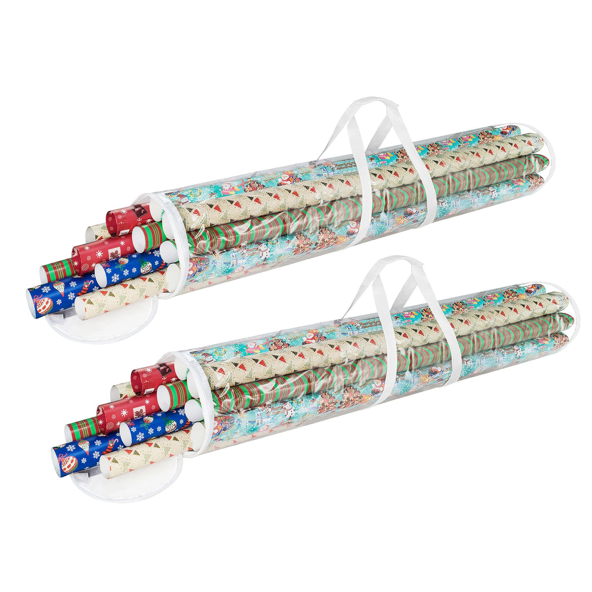 Elf Stor Gift Wrap Organizers, 40.5 x 9 Inches, Clear, Set of 2