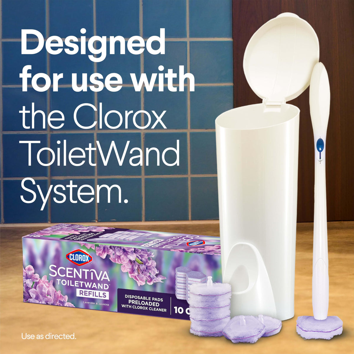 Clorox Lavender and Jasmine / 10 Count (Pack of 6) / light blue Toilet Cleaners