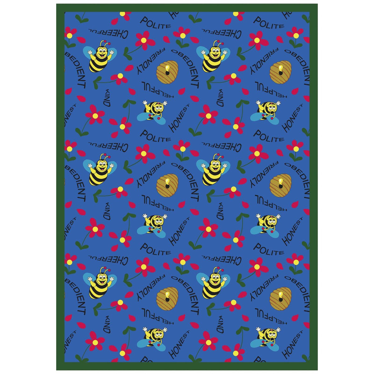 Bee Attitudes Rug by Joy Carpets – 3'10" x 5'4" (Rectangular), Nylon, Green, Model 1451B-03