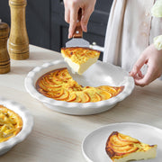 Malacasa Ceramic Pie Dish, 9 Inch 40 Oz, Set of 2 White