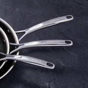 Paradigm 3-pc Stainless Steel PTFE Nonstick Fry Pan Set by HENCKELS – 3-pc, Stainless Steel, Pack of 3, Model 1029032