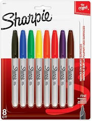 Sharpie Permanent Markers, Fine Point, 8 Count - School, Office, Arts & Crafts, Desk Supplies