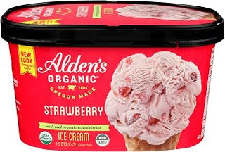 Aldens Organic Strawberry Ice Cream, 48 Fluid Ounce - 3 per case.