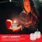 100 Hour Candle Pack of by Stock Your Home – 4x3 ¼”, Mineral Oil, Red, Pack of 6, Model Stock Your Home 4315