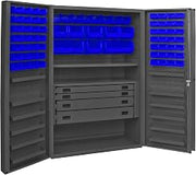 Durham DCBDLP724RDR-5295 Bin Cabinet, 72" Overall Height, 48" Overall Width, Total Number of Bins 72