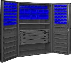 Durham DCBDLP724RDR-5295 Bin Cabinet, 72" Overall Height, 48" Overall Width, Total Number of Bins 72