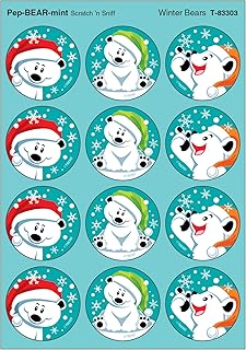 Trend Enterprises Trend Winter Bears/PepBEARmint Stinky Stickers, Classroom Incentives, 48 Count