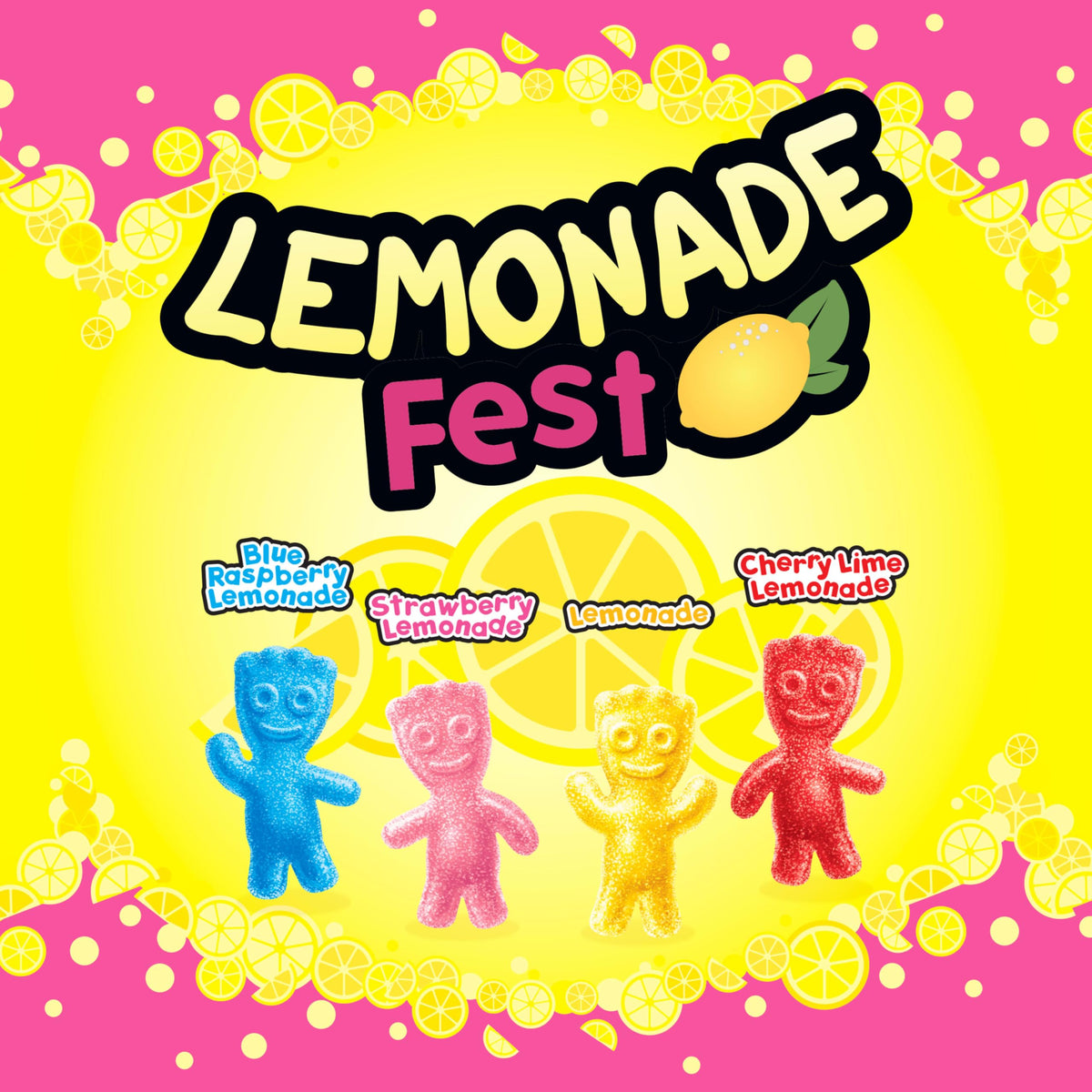 Lemonade Fest Soft & Chewy Gummy Candy by Sour Patch Kids – 700 cc, Blue,Lime,Pink,Red